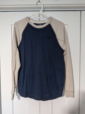 Men's Small Long Sleeve Hollister T-shirt White And Blue